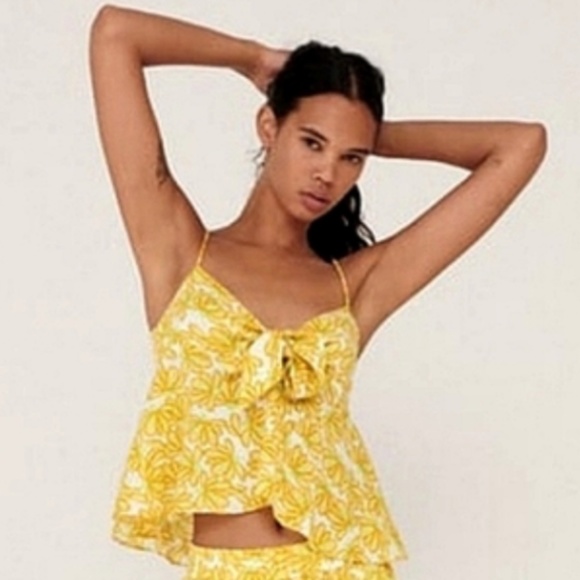 Brand New Zara Floral Cropped Tank Top - Picture 1 of 12
